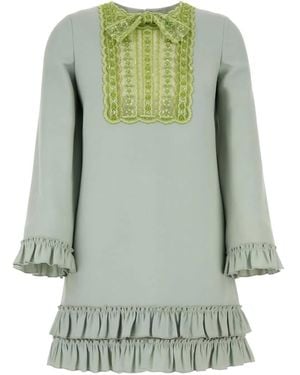 Valentino Garavani Bow-Detail Mini Dress - Green