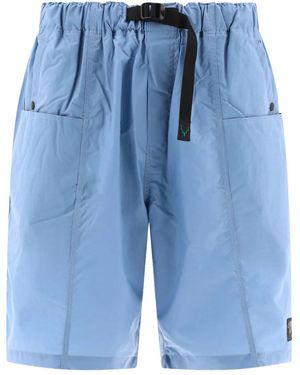 South2 West8 Belted Patch-Pocket Shorts - Blue