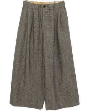 Uma Wang Hose mit Hahnentrittmuster - Grau