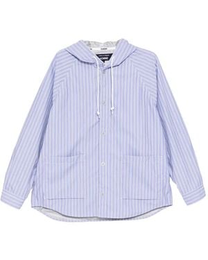 Comme des Garçons Striped Hoodie - Purple