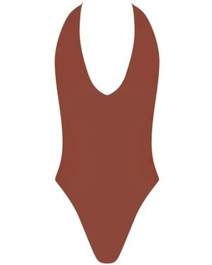 Myra Swim Ryder Halterneck Swimsuit - Brown