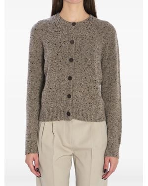 The Row Cashmere Cardigan Long Sleeves - Brown
