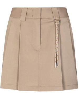 Gaelle Paris Pleated Rope-Detail Mini Skirt - Natural
