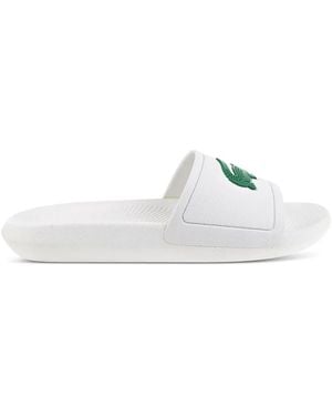 Lacoste Sandali Slides Croco - Bianco