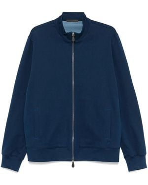 Isaia Sweatshirt Mit Reißverschluss - Blau
