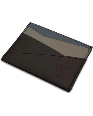 Loewe Puzzle Plain Card Holder - Black