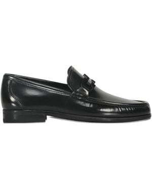 Ferragamo Grandioso Gancini-Detailed Loafers - Black