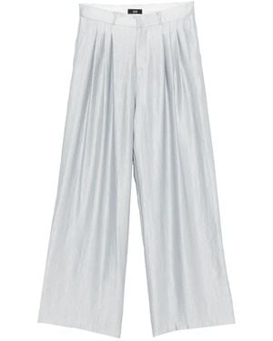 ELEH Pleated Palazzo Trousers - White