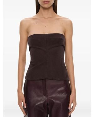 Christopher Esber Corduroy Sculptured Bustier - Black