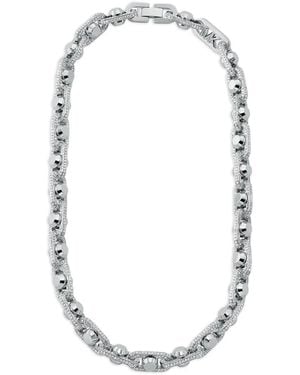 Michael Kors Studded Chain Necklace - White