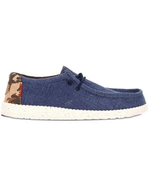 HEYDUDE Cotton Boat Shoes - Blue