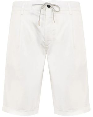 Eleventy Drawstring-Fastening Shorts - White