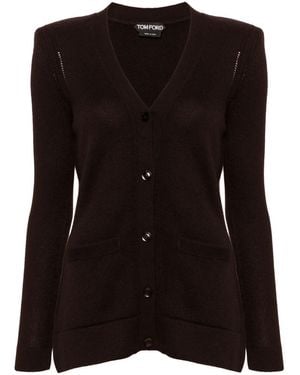 Tom Ford V-Neck Cashmere Cardigan - Black