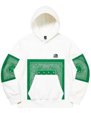 Supreme Sudadera Con Capucha Y Estampado Bandana De X The North Face - Verde