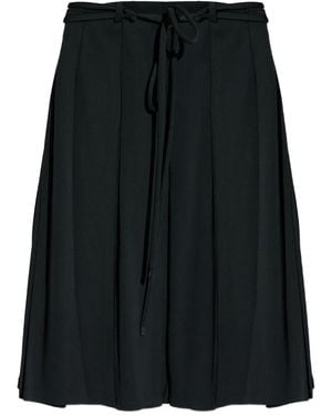 Lacoste Midi-Rok Met Gestrikte Taille - Zwart