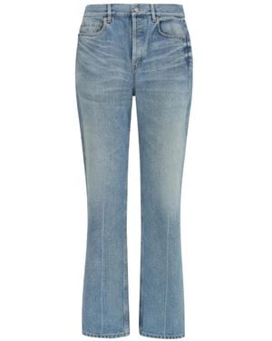 Saint Laurent Mid-Rise Straight Jeans - Blue