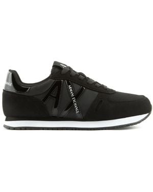 ARMANI EXCHANGE パネルスニーカー - ブラック