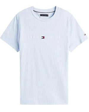 Tommy Hilfiger Embroidered Logo T-Shirt - Blue