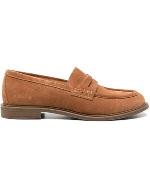 SERGIO MORETTI FIRENZE Penny-Slot Loafers - Brown