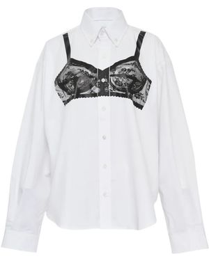 VAQUERA Trompe L'Oeil-Print Shirt - White