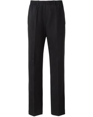MEDEA Side Seam Pockets Wool Trousers - Black
