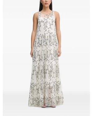Munthe Floral-Embroidered Maxi Dress - White