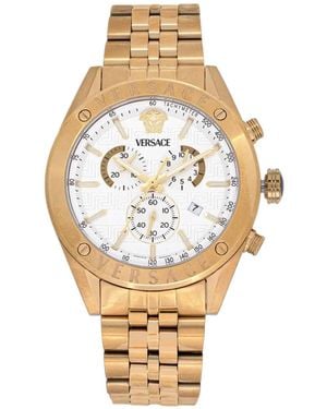 Versace Athletics Chrono 44Mm Watch - Métallisé