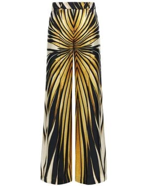 Roberto Cavalli Ray Of Gold Palazzo Trousers - Metallic