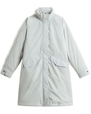 Woolrich Abrigo Cloud Con Cinturón - Blanco