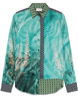 Pierre Louis Mascia Aloe Silk Shirt - Green