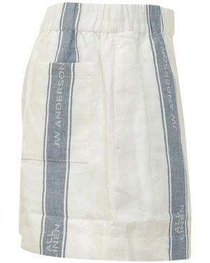 JW Anderson Striped Shorts - White