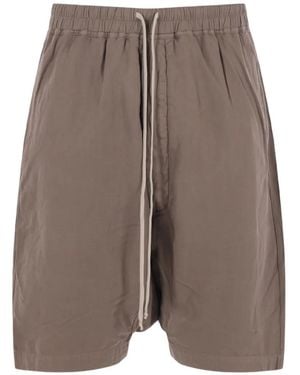 Rick Owens Drop-Crotch Drawstring Shorts - Gray