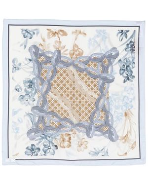 Marella Floral Chain Scarf - Blue
