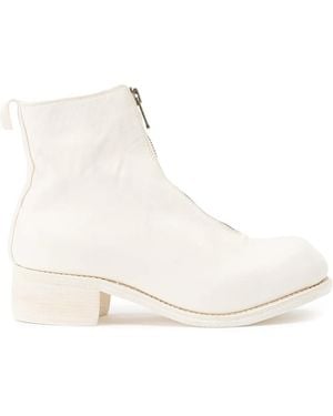 Guidi Zipped Ankle Boots - Natural