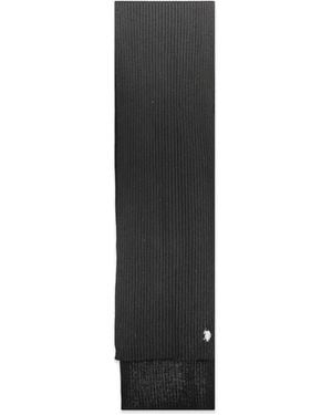 U.S. POLO ASSN. Ribbed-Knit Logo-Embroidered Scarf - Black