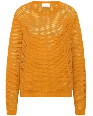 The Upside Felice Open-Knit Sweater - Orange
