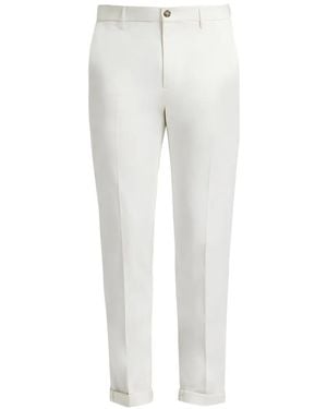 Peserico Cotton-Gabardine Chino Trousers - White