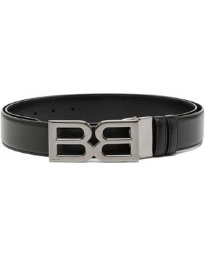 Bally Logo Buckle Belt - Black