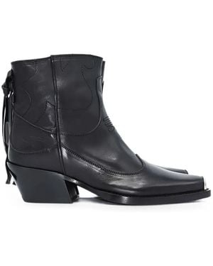 HTC Botas Texano Estilo Cowboy - Negro