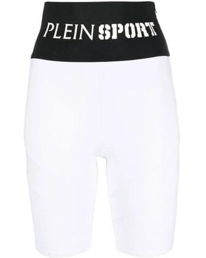 Philipp Plein Logo-Waistband Cycling Shorts - Black