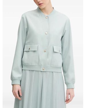 Joop! Patch-Pocket Button-Up Bomber Jacket - Blue