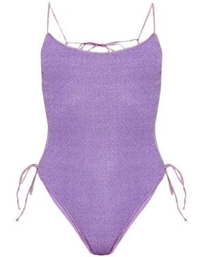 Oséree Tie-Fastening Swimsuit - Purple
