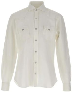 Barba Napoli Flap-Pocket Button-Fastening Shirt - White