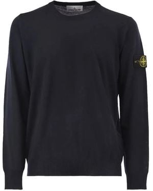 Stone Island 5100071 Light Pure Rws Wool Sweater - Blue
