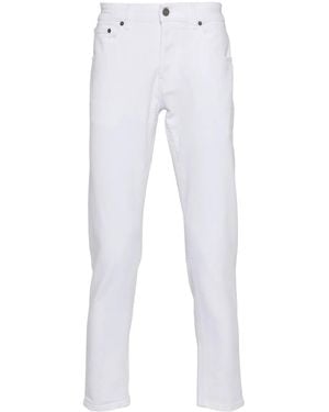 Dondup Logo-Print Tapered Jeans - White
