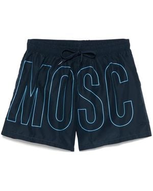 Moschino ロゴ トランクス水着 - ブルー