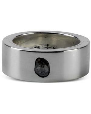 Parts Of 4 Sistema Ring Aus Sterlingsilber Mit Diamant - Grau