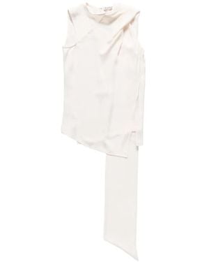 Acne Studios Blouse En Soie À Design Sans Manches - White