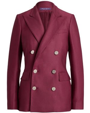 Ralph Lauren Blazer Camden À Boutonnière Croisée - Purple