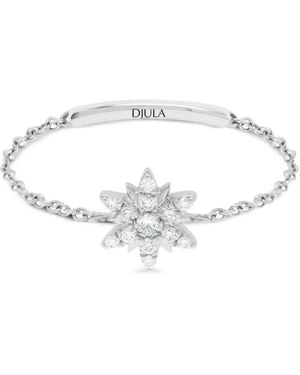 Djula Anello A Catena Magic Touch Con Diamanti - Bianco